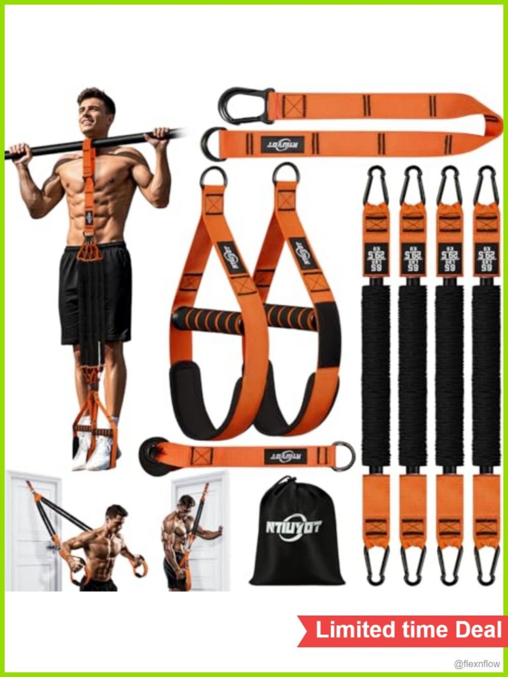 Pull Up Assist Bands with Handles, Heavy Duty Resistance Bands for Home Gym
